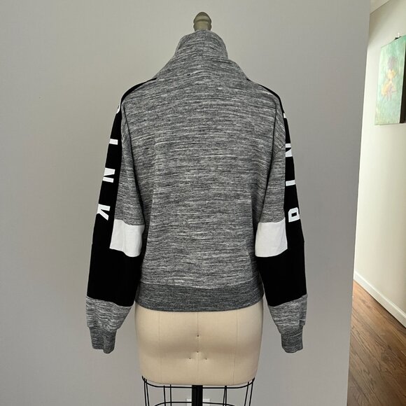 Victoria's Secret PINK Grey Funnel Cowl Neck Pullover Sweatshirt Womens Size XS - Picture 3 of 9